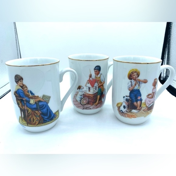 Norman Rockwell Other - Antique Norman Rockwell Cups Set Bundle